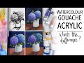 Watercolour, Gouache & Acrylic! The Differences You NEED To Know!