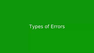 Chapter 2: Types of Errors in Java Programs