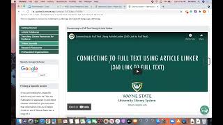 Library Research Guide Assignment