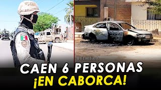 Militares detienen a 6 sujetos armados tras una persecución, en Caborca, Sonora.