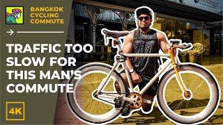 【4K】Traffic Won't Slow Down This Man on His Chilling Fixed Gear Commute