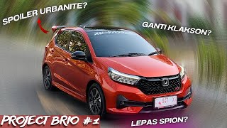 PASANG SPOILER URBANITE, COVER GRILL HITAM, KLAKSON DENSO? RACING LOOK ABIS‼️ #BrioRs