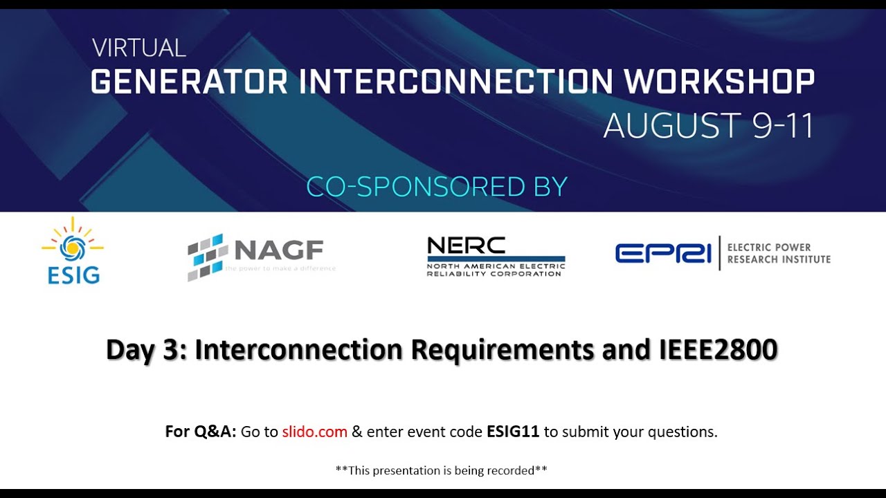 Joint Generator Interconnection Workshop Day 3: Interconnection ...