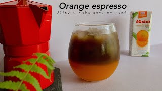 How to make orange espresso with a moka pot at home