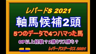 【レパードS 2021】過去データ的な軸馬候補2頭？