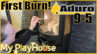 Aduro 9-5 First Burn!! The end of The Wood Stove Project - 430