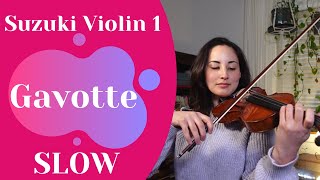 Gavotte by Gossec | SLOW tempo | how to do staccato, 4-note slurs, pizzicato