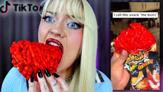 testing very questionable Tik Tok food hacks (hot cheeto brain???)