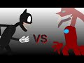 Cartoon cat vs redd (among us) (stick nodes)