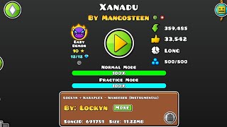 Xanadu 100% (Easy Demon) By Mangosteen | Geometry dash