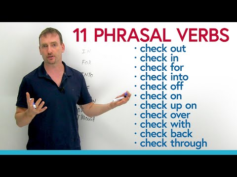What does the verb to check mean?