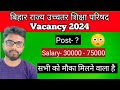 बिहार राज उच्चतर शिक्षा परिषद vacancy 2024 Bihar latest vacancy Bihar outsourcing vacancy