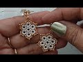 hexagon flower earrings beebeecraft step by step tutorial diy