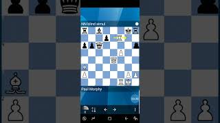 famous chess puzzles 16 mate in 4 - Paul Morphy vs NN blindfold simul