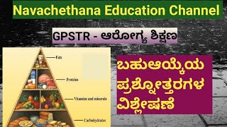 GPSTR - ಆರೋಗ್ಯ ಶಿಕ್ಷಣ ಬಹು ಆಯ್ಕೆ ಪ್ರಶ್ನೋತ್ತರಗಳು