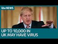 Up to 10,000 people in UK may have coronavirus, PM says | ITV News