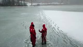 Ice Rescue Training at Sippo Lake