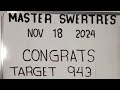 SWERTRES HEARING TODAY CONGRATS TARGET 943 NOV 18 2024