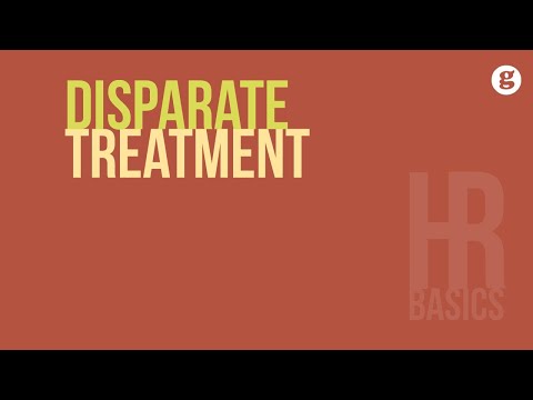 What does disparate treatment?