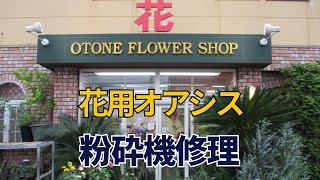 花用オアシス粉砕機修理編　全国の花屋さん観てみてください