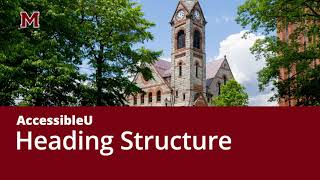 Why and How to Use Heading Structures—AccessibleU: Digital Accessibility for Instructors