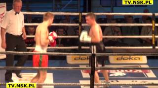 tv.nsk.pl 2012-09-30 Boks Nowy Dwór Mazowiecki Michał Żeromiński vs Andrei Dolhozhyieu