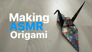 Making ASMR Easy Origami Paper Crane How to