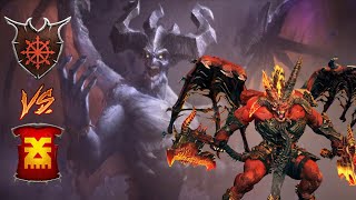 BIG SCARY DEMON FIGHT | Be'lakor vs Skarbrand - Total War Warhammer 3