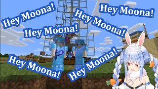 Pekora hires Moona for Usada Construction: PART 2【Hololive/Eng Sub】【Minecraft】