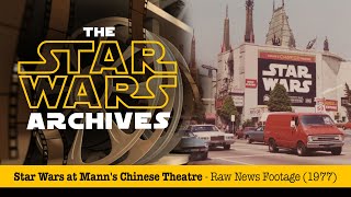 STAR WARS at Mann's Chinese Theatre  - Very Rare News Footage (1977)