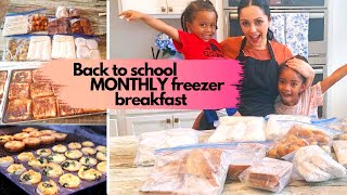 MONTHLY  BREAKFAST FREEZER MEALS - Make Ahead FREEZER Breakfast Ideas
