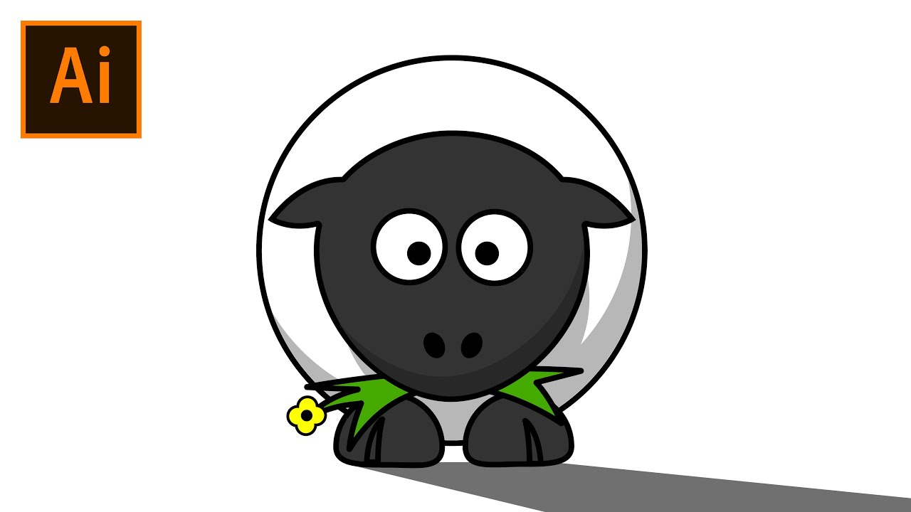 How To Create A Flat Sheep Sheep Vector Art For Beginners Adobe