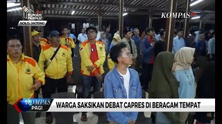 Relawan Capres 01 Nobar Debat di Kediaman Presiden Soeharto Hingga Dekat Tepi Sungai