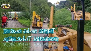 Equipment Constructions || Several Units Of Heavy Equipment Cross The Highway