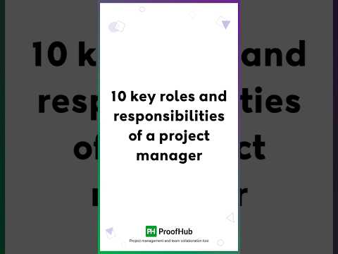 Key Roles and Responsibilities of a Project Manager #tips #roles #projectmanager #trending #shorts