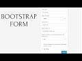 How to make a Bootstrap form