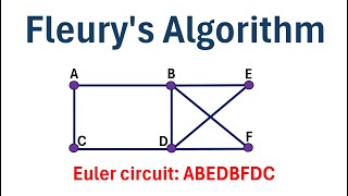 How to Use Fleury's Algorithm to Find an Euler Circuit