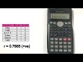 Pearson's Correlation Coefficient using Calculator CASIO fx 570MS