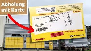 Abholung aus Packstation mit Benachrichtigungskarte