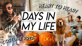 DAYS IN MY LIFE | heart to heart chat, halloween prep, farm visit, carving pumpkins, & new things!