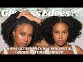 GRWM | BEST NATURAL GLUELESS KINKY CURLY EDGES! CURLY BOB WIG INSTALL + QUICK MAKEUP|OMGHERHAIR