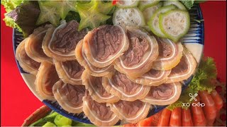 Cách Làm TAI HEO CUỘN BẮP BÒ NGÂM MẮM Cực Ngon Cho Ngày Tết