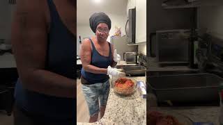 RASTA QUEEN $treasie1  is live! Homemade Meatballs with Cheese inside and Treasie’s homemade sauce