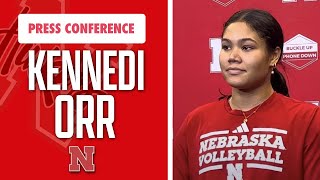 Nebraska volleyball's Kennedi Orr discusses serving, role as game changer I Husker Volleyball I GBR