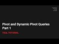 Using Pivot in TSQL | Pt. 1