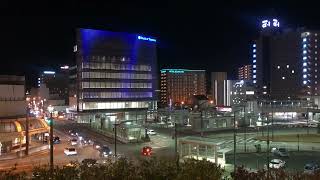 JR・あいの風とやま鉄道高岡駅　夜景タイムラプス