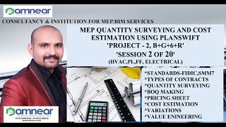 MEP Quantity Surveying and Cost Estimation Using PLANSWIFT |PROJECT 2| |B+G+6+R|Session 2 OF  20|