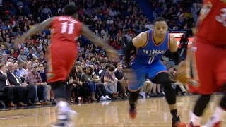 Russell Westbrook Jukes Holiday With In And Out Dribble!   12.21.16