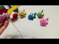 móc cá sấu mini crochet little crocodile móc cá sấu mắt lồi