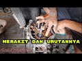 Merakit mesin bagian kanan motor Jupiter lama